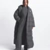 The North Face Skims Grey Wrap Parka Coat