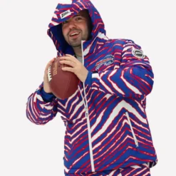 Zubaz Buffalo Bills Zebra Snow Blue Jacket