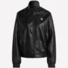 Adidas Adicolor Trefoil Faux Leather Black Jacket