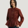 Adidas Chinese New Year Peplum Jacket Brown