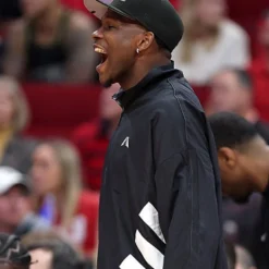 Black Houston Rockets Anthony Edwards Track Jacket