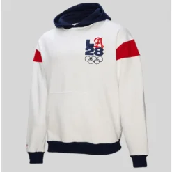 Men’s Mitchell & Ness White LA28 French Terry Hoodie