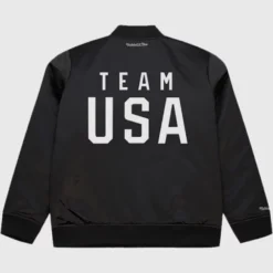 Mitchell & Ness Team USA Coach Snoop Satin Bomber Jacket