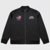 Mitchell & Ness Team USA Coach Snoop Satin Bomber Jacket Black