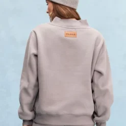 Parke Tonal Classic Mockneck Sweatshirt Grey
