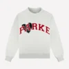 Parke Valentine's Jean Heart Varsity Grey Sweatshirt