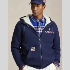 Polo Ralph Lauren Winter Olympics 2026 Team USA Sherpa Navy Blue Hoodie