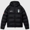 Winter Olympics 2026 Team Italy EA7 Emporio Armani Black Puffer Jacket