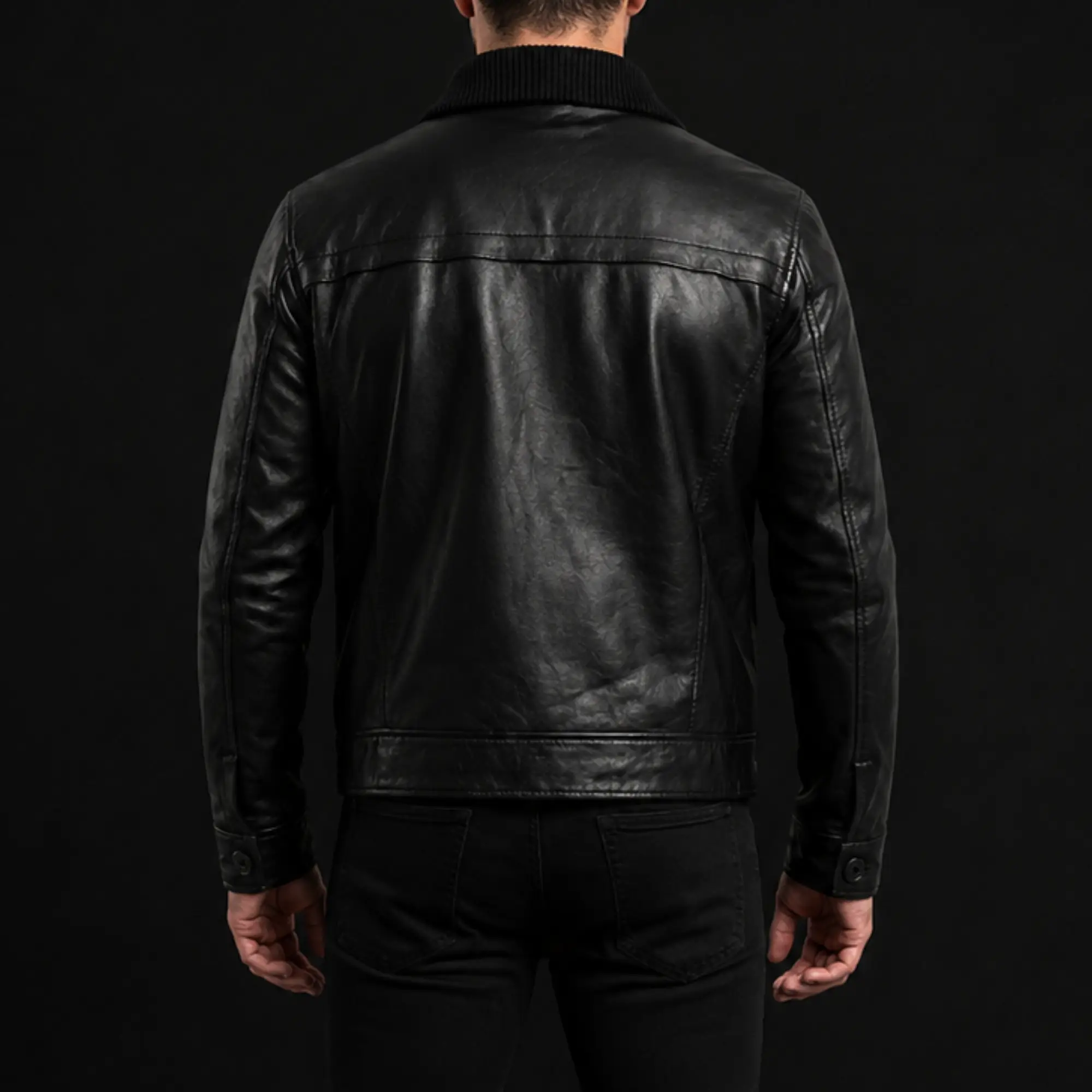 007 James Bond First Light Black Leather Jacket First Light 007 James Bond Leather Jacket