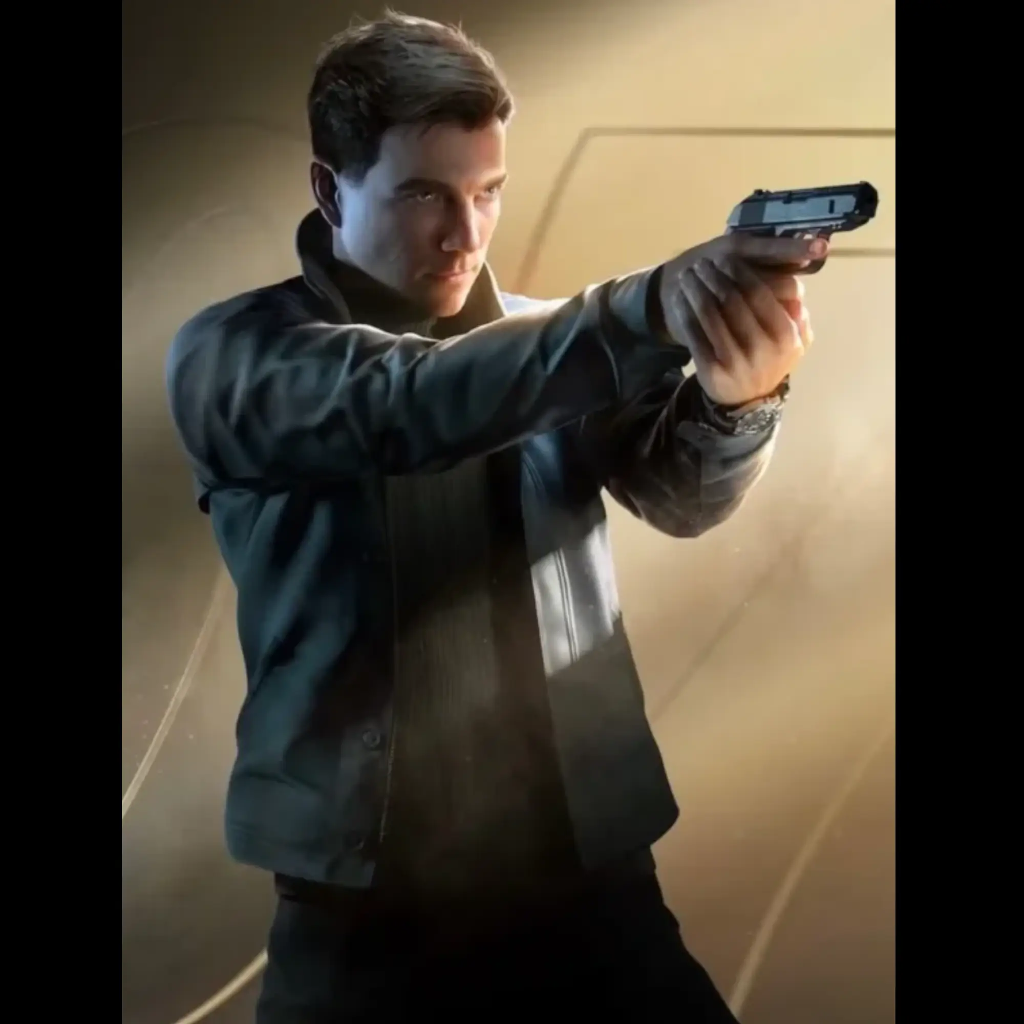 007 James Bond First Light Patrick Gibson Black Leather Jacket 007 James Bond First Light Black Leather Jacket