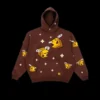 3D Embroidery Minecraft Bee Pullover Hoodie