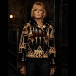 Yellowstone Kelly Reilly Cropped Aztec Jacket