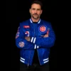 CM Punk Chicago Cubs Blue Satin Jacket