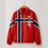 Erling Haaland Norway Red Leather Jacket