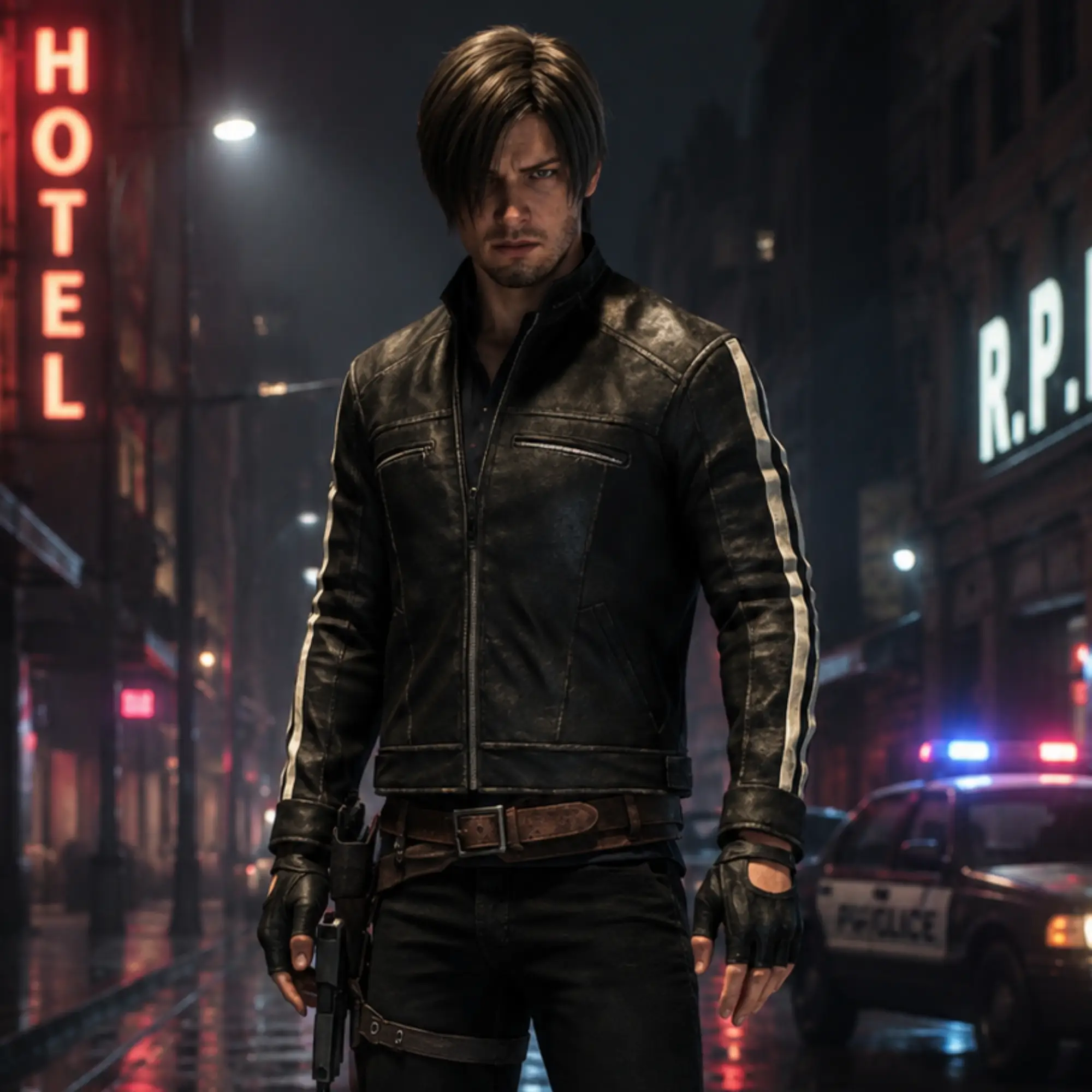 Resident Evil Vendetta Leon Kennedy Striped Jacket