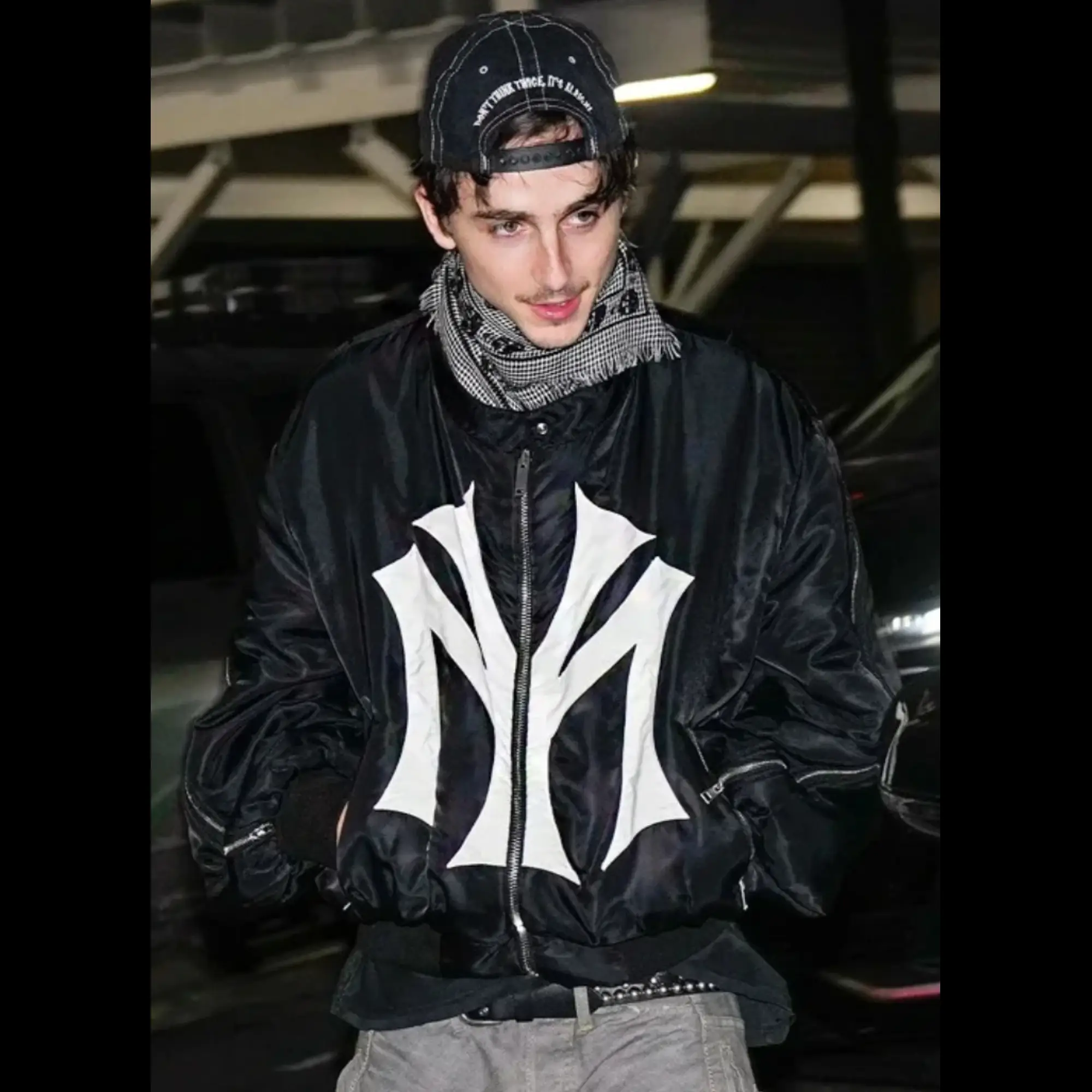 Mowalola My City Timothee Chalamet Bomber Jacket Mowalola My City Timothee Chalamet Bomber Black Jacket