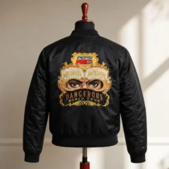 MJ Dangerous World Tour Black Bomber Jacket