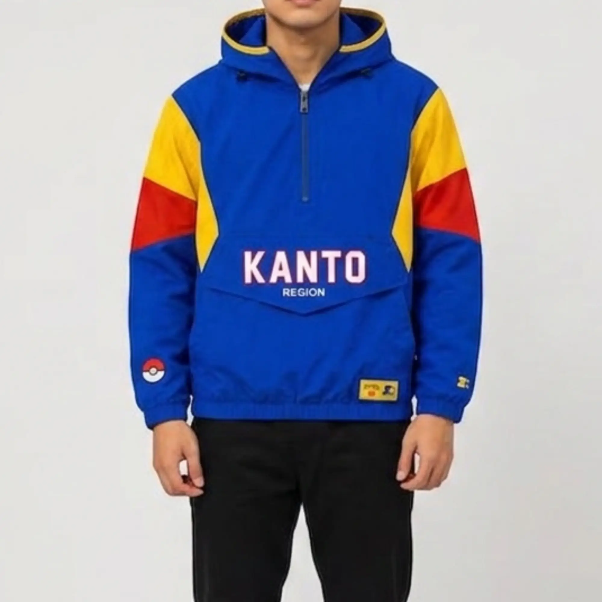 Poke Windbreaker Pullovernomekop Kanto Jacket Pokémon Kanto Starter Jacket