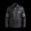 Leon Kennedy RE 6 Black Leather Jacket