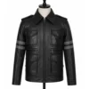 Resident Evil 6 Leon Kennedy Black Leather Jacket for Sale