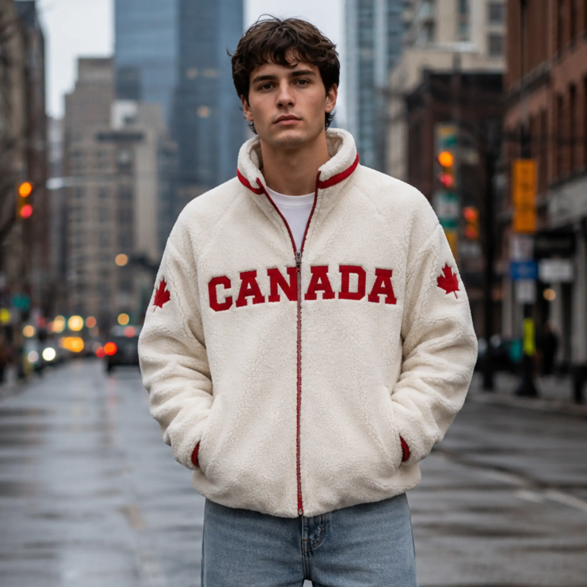 Shane Hollander Canada Heated Rivalry Jacket Heated Rivalry Shane Hollander Canada Sherpa Jacket