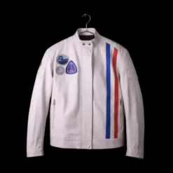 Futuristic Game Arc Raiders Off White Leather Jacket