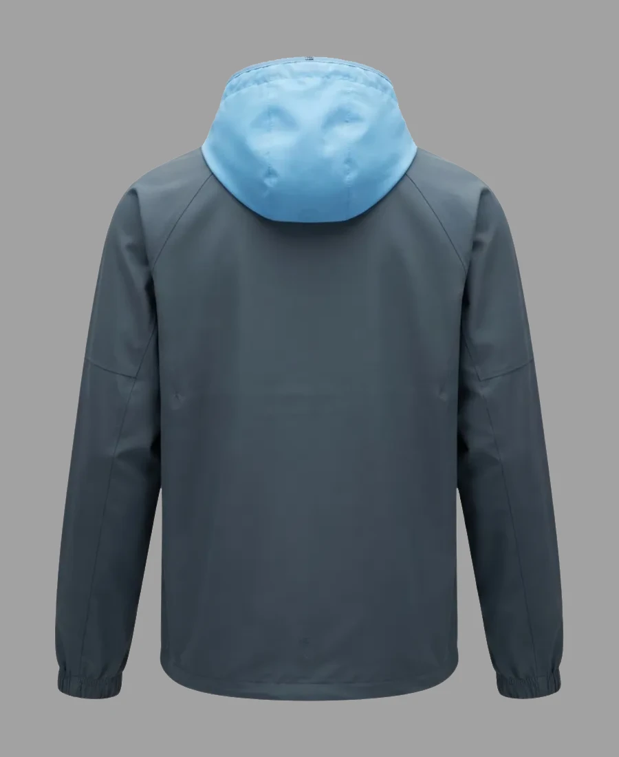 2026 Erling Haaland Blue Windbreaker Manchester City Erling Haaland Blue Hooded Jacket