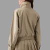 GAP X MALBON Beige Twill Bomber Jacket